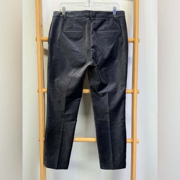 Ann Taylor Gray velvet flat front Ankle Pants size 8 - Picture 6 of 12